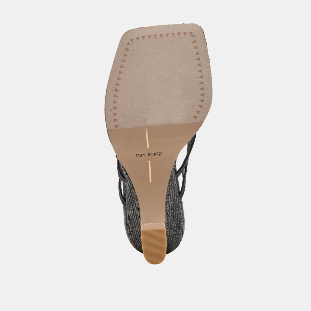 Dolce Vita Nullah Wedges Onyx Raffia