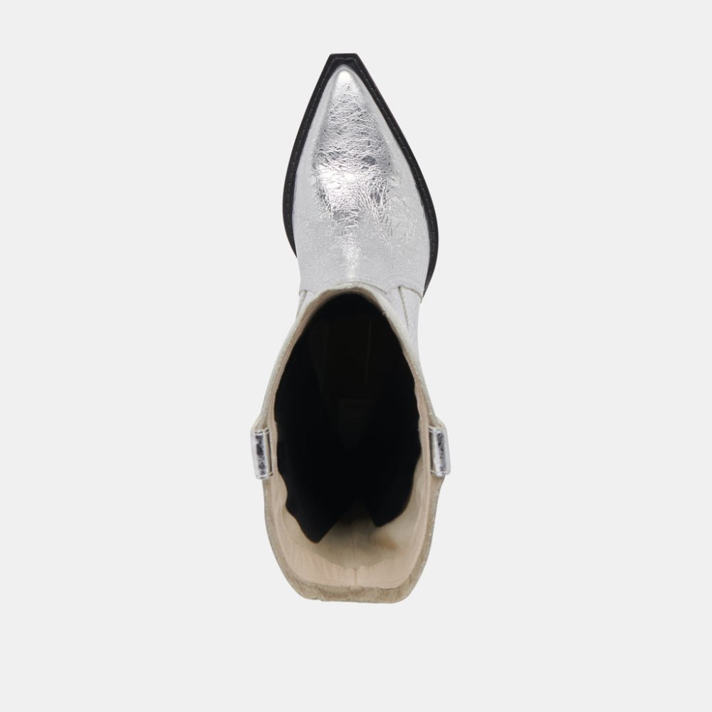 Dolce Vita Rasima Boots Silver Distressed Leather