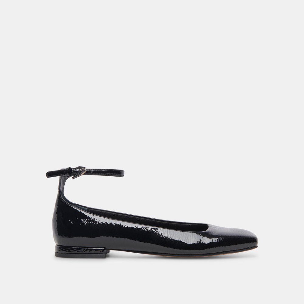 Dolce Vita Ashya Ballet Flats Midnight Crinkle Patent
