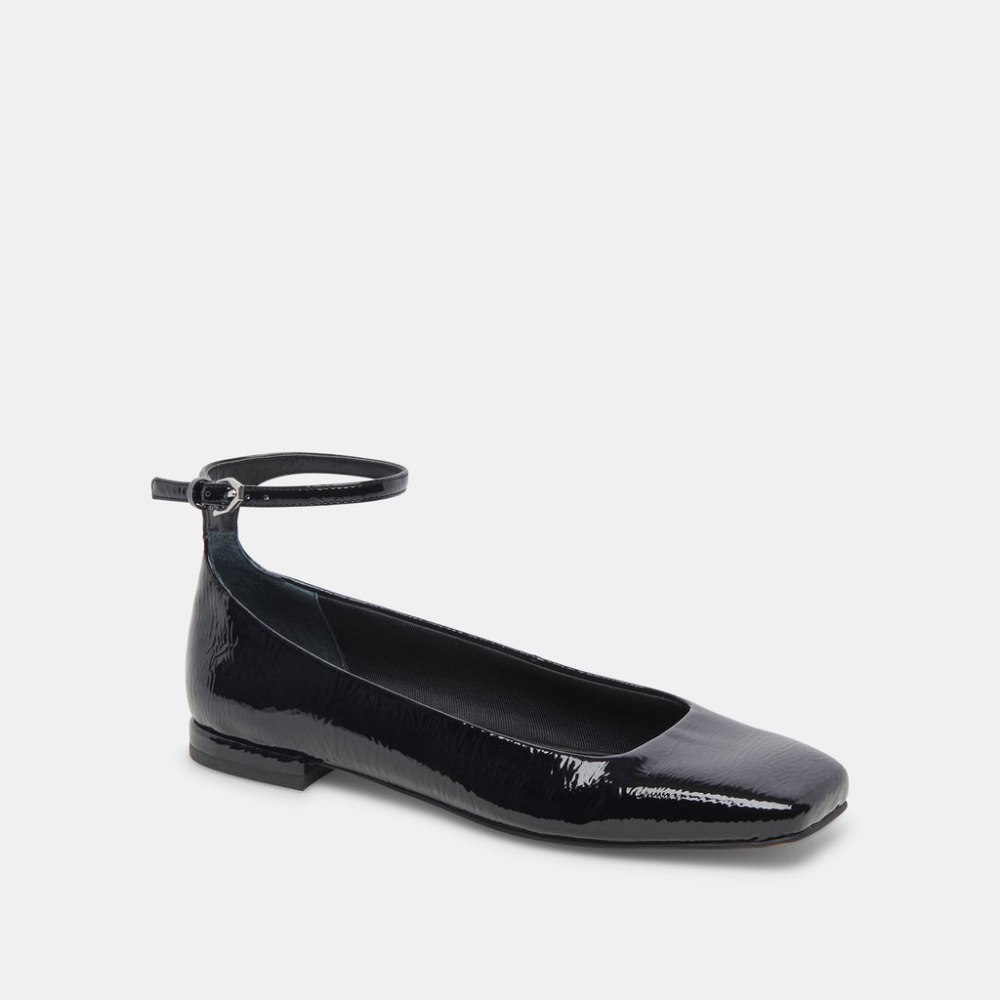Dolce Vita Ashya Ballet Flats Midnight Crinkle Patent