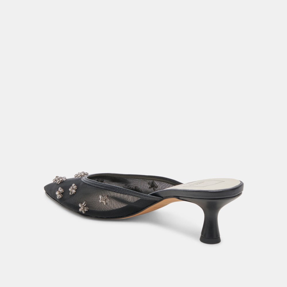 Dolce Vita Claire Wide Heels Black Mesh