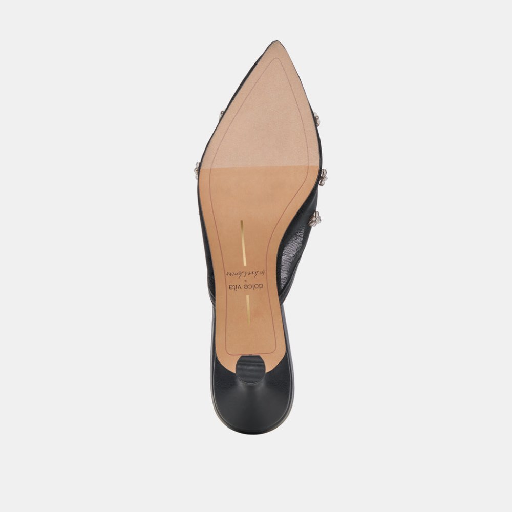 Dolce Vita Claire Wide Heels Black Mesh