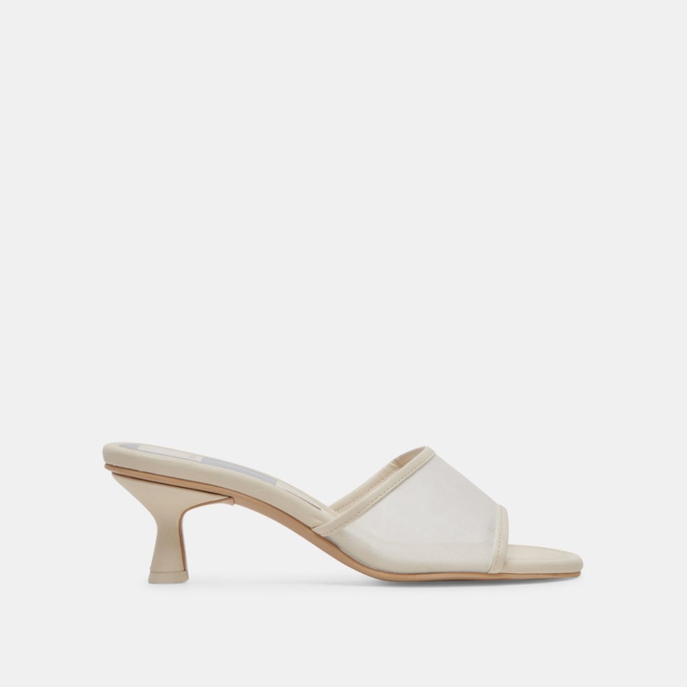 Dolce Vita Meeza Heels Ivory Mesh
