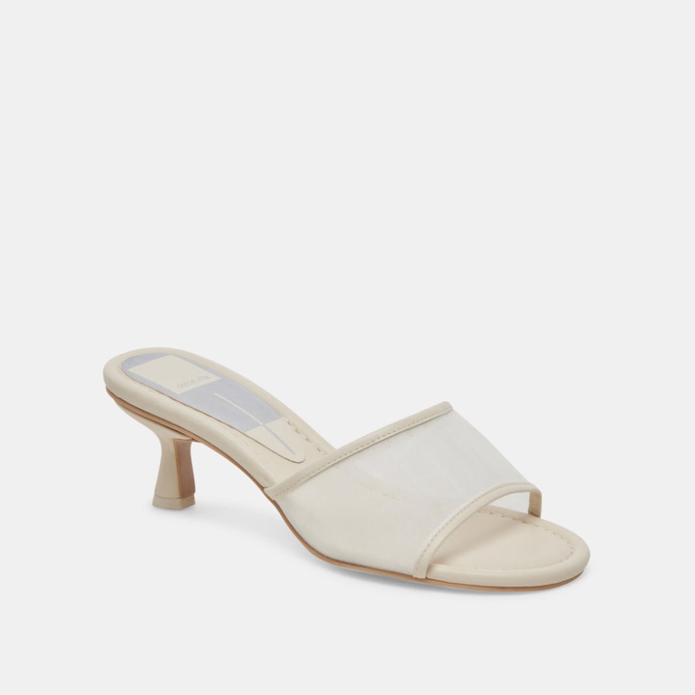 Dolce Vita Meeza Heels Ivory Mesh