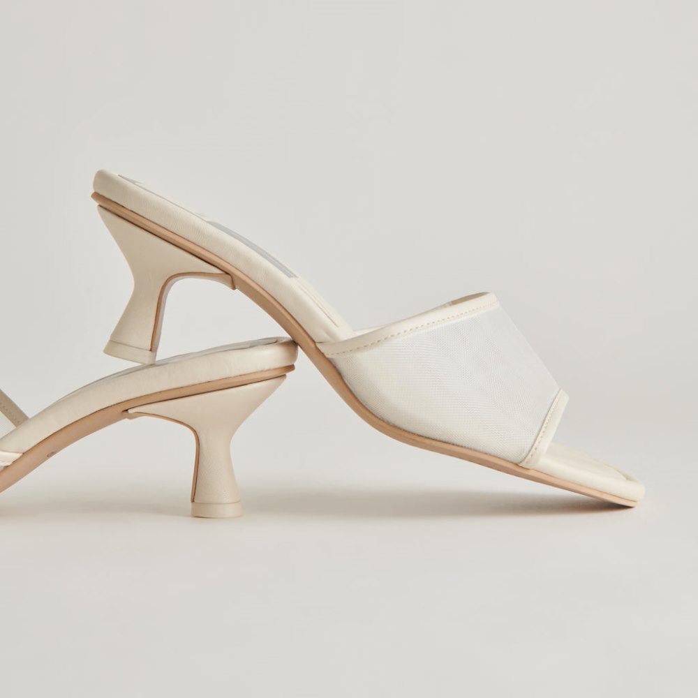 Dolce Vita Meeza Heels Ivory Mesh