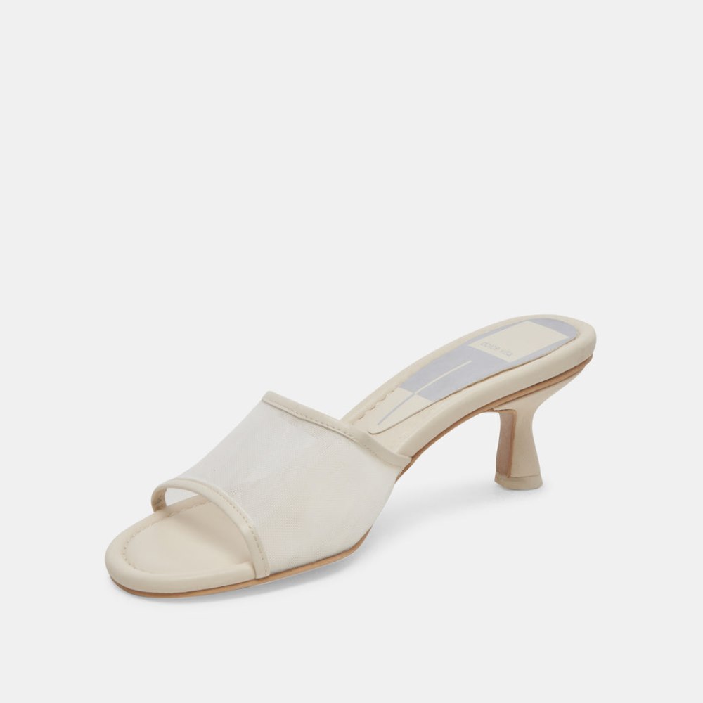 Dolce Vita Meeza Heels Ivory Mesh