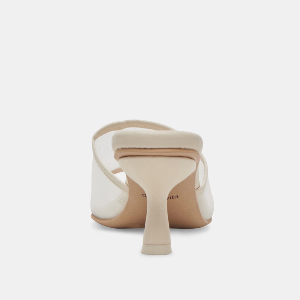 Dolce Vita Meeza Heels Ivory Mesh