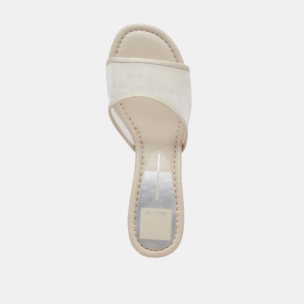 Dolce Vita Meeza Heels Ivory Mesh