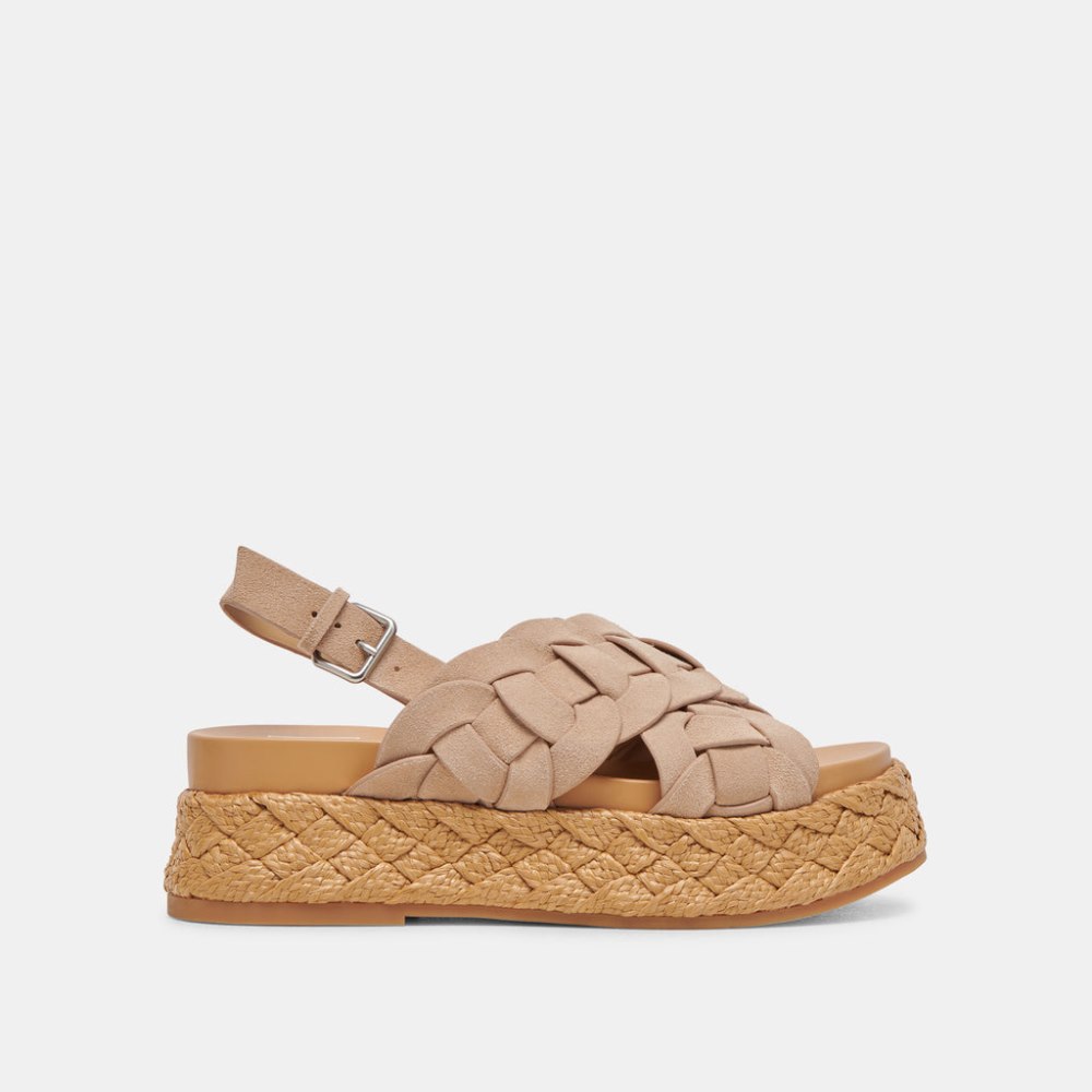 Dolce Vita Winder Sandals Camel Suede