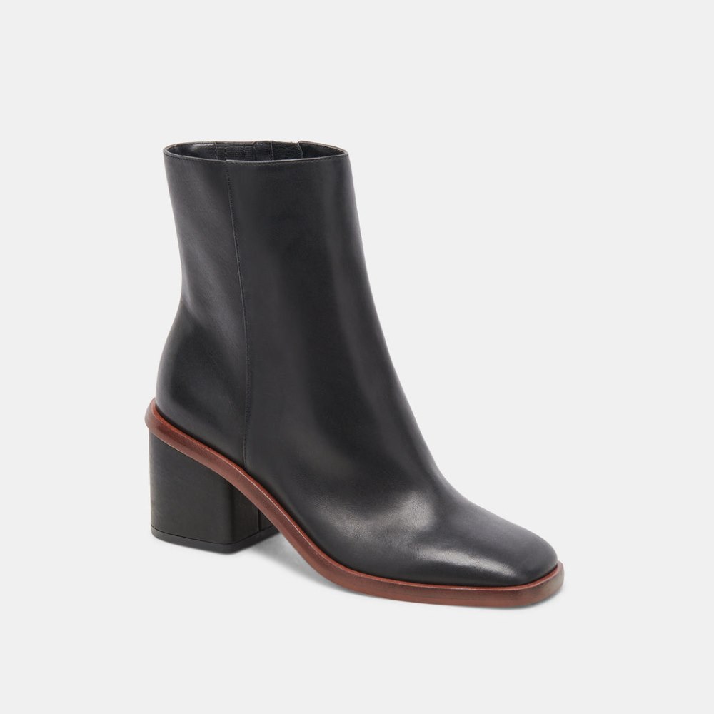 Dolce Vita Dapper Booties Black Leather
