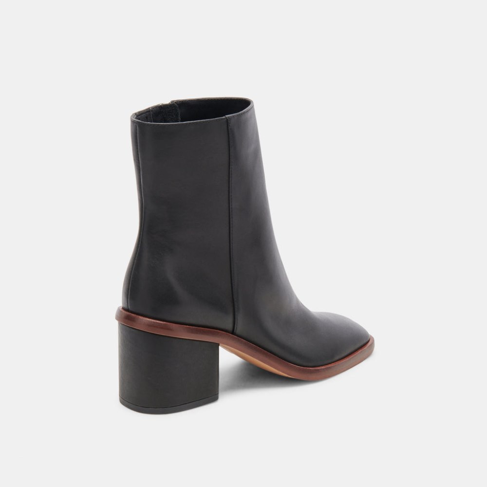 Dolce Vita Dapper Booties Black Leather