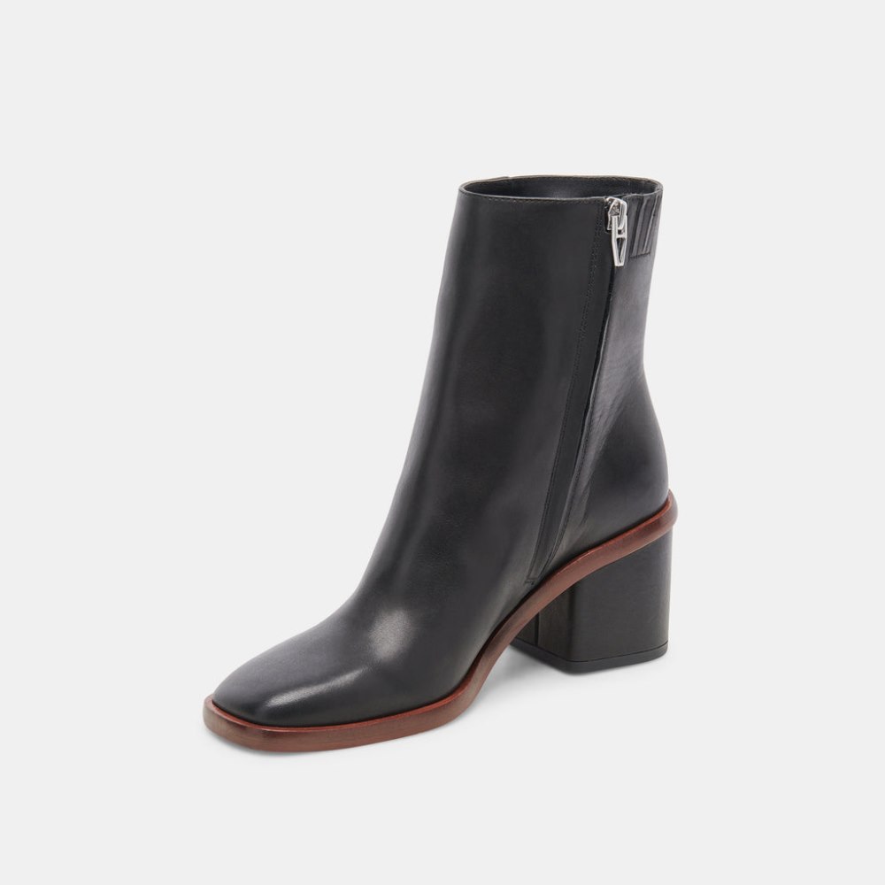 Dolce Vita Dapper Booties Black Leather