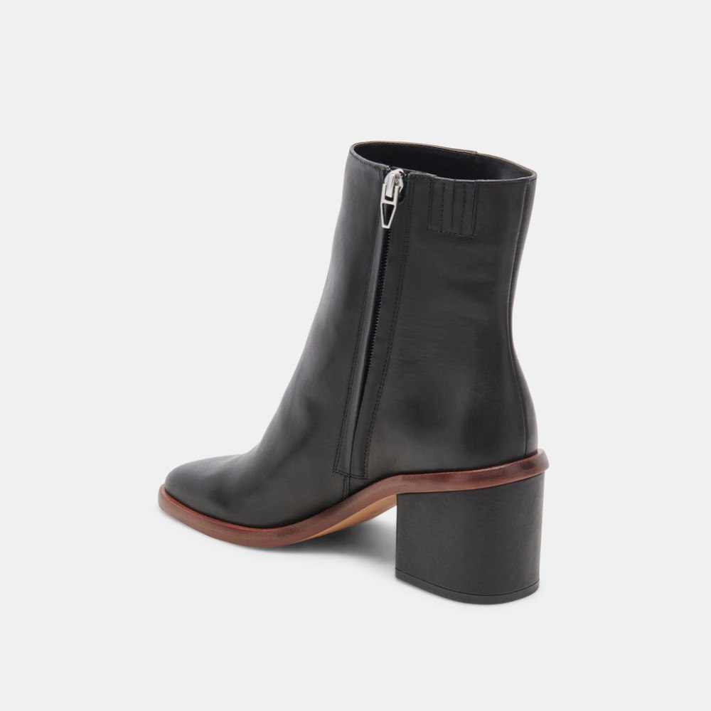 Dolce Vita Dapper Booties Black Leather