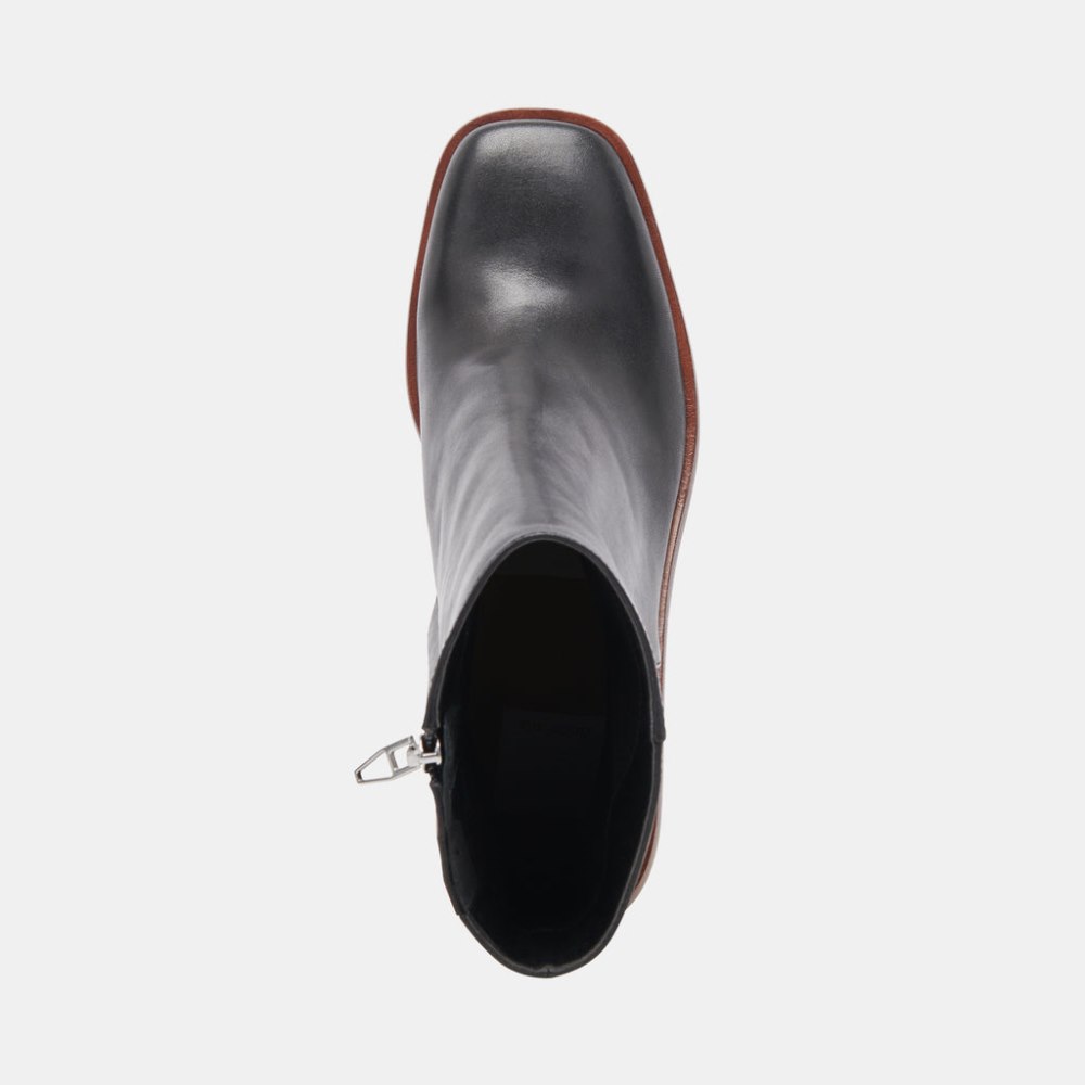 Dolce Vita Dapper Booties Black Leather