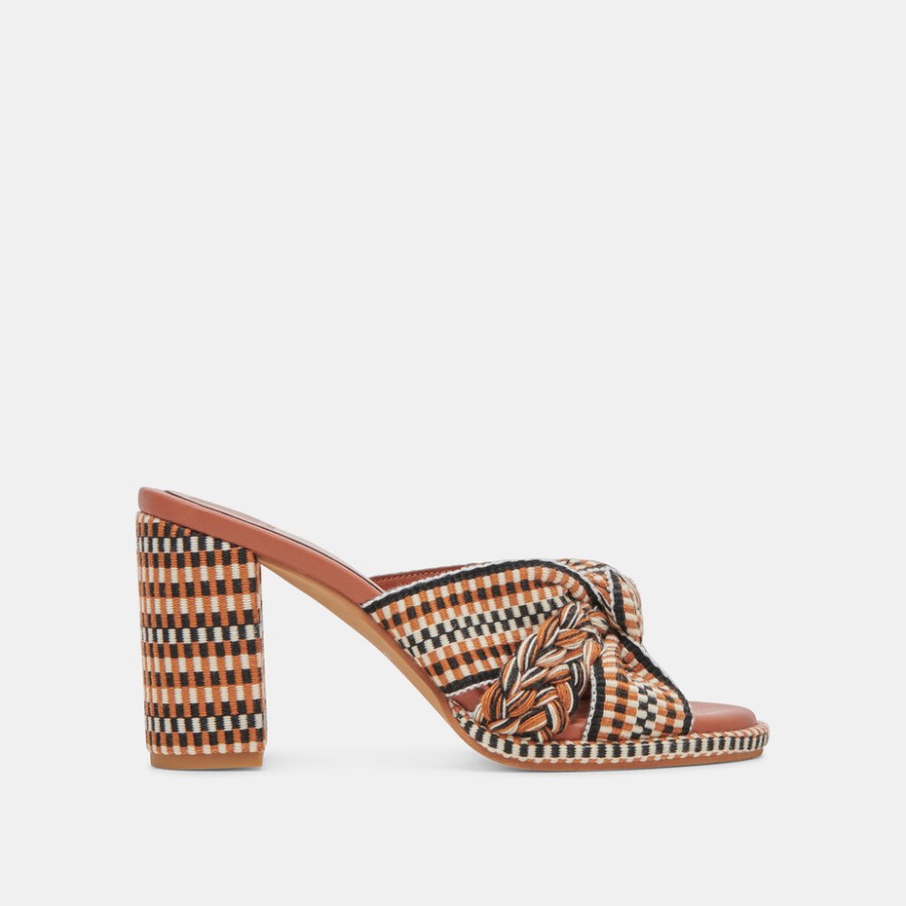 Dolce Vita Brilah Heels Tan Multi Woven