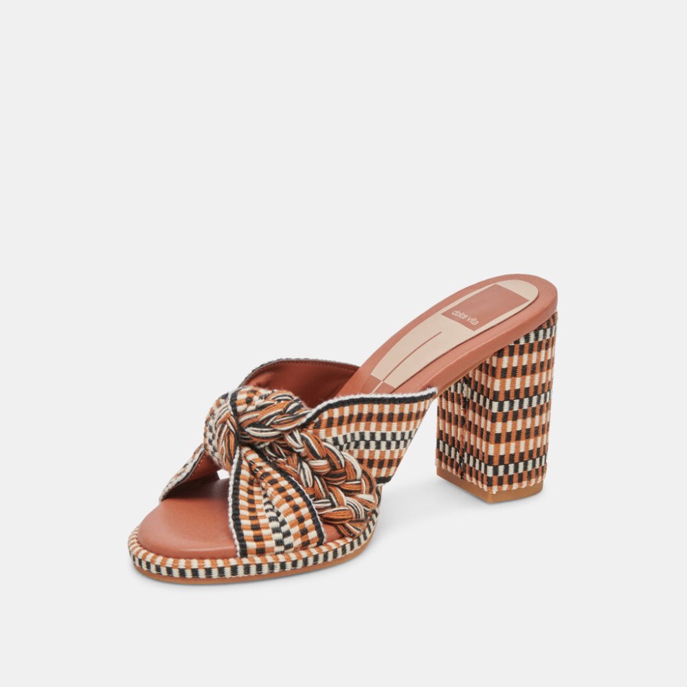 Dolce Vita Brilah Heels Tan Multi Woven