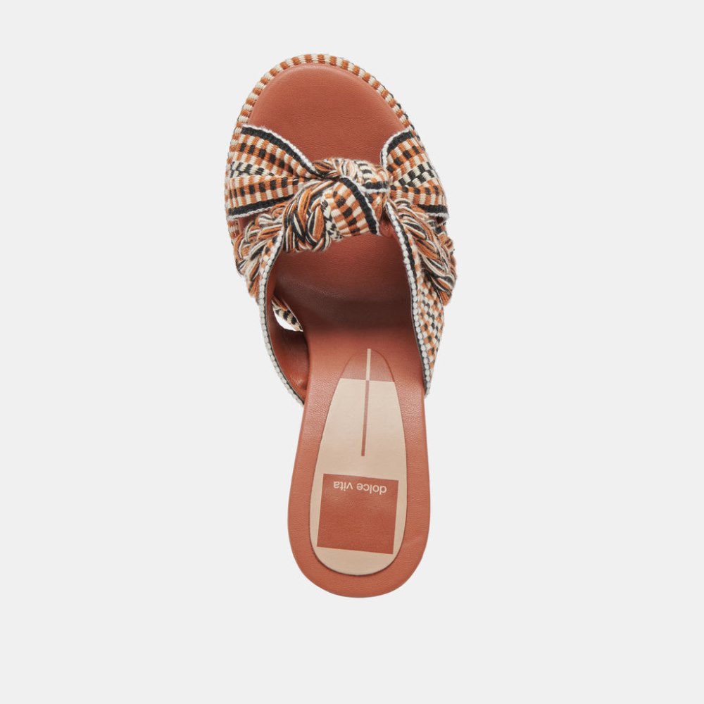 Dolce Vita Brilah Heels Tan Multi Woven