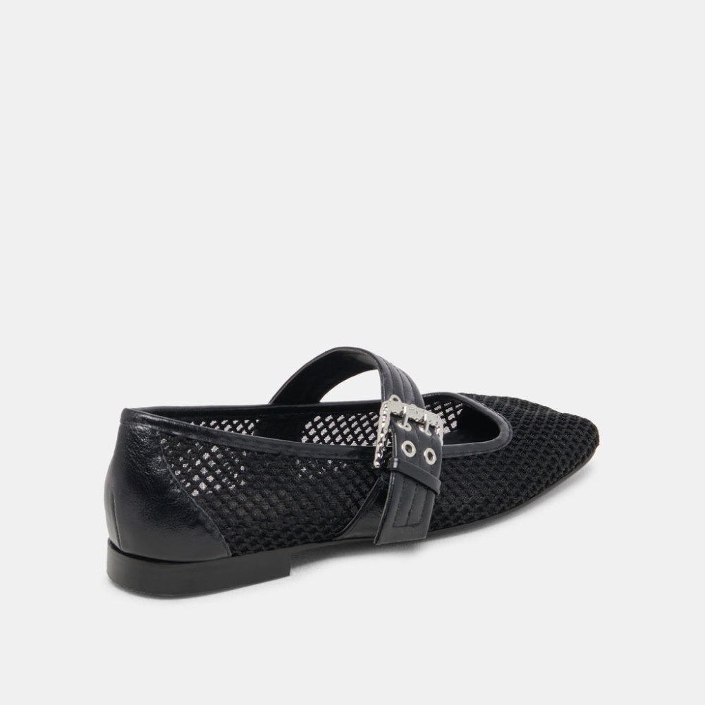 Dolce Vita Arora Ballet Flats Onyx Woven Mesh
