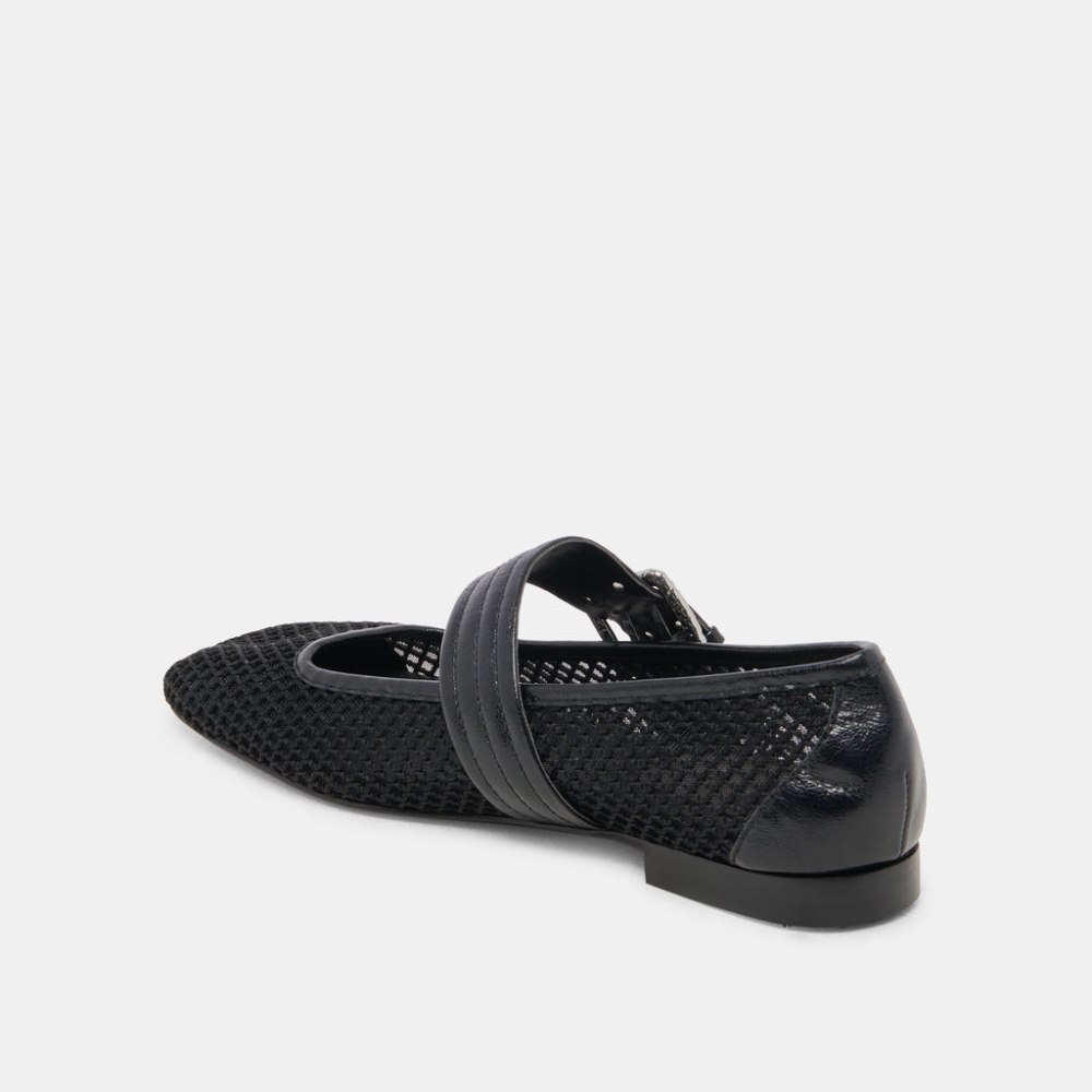 Dolce Vita Arora Ballet Flats Onyx Woven Mesh