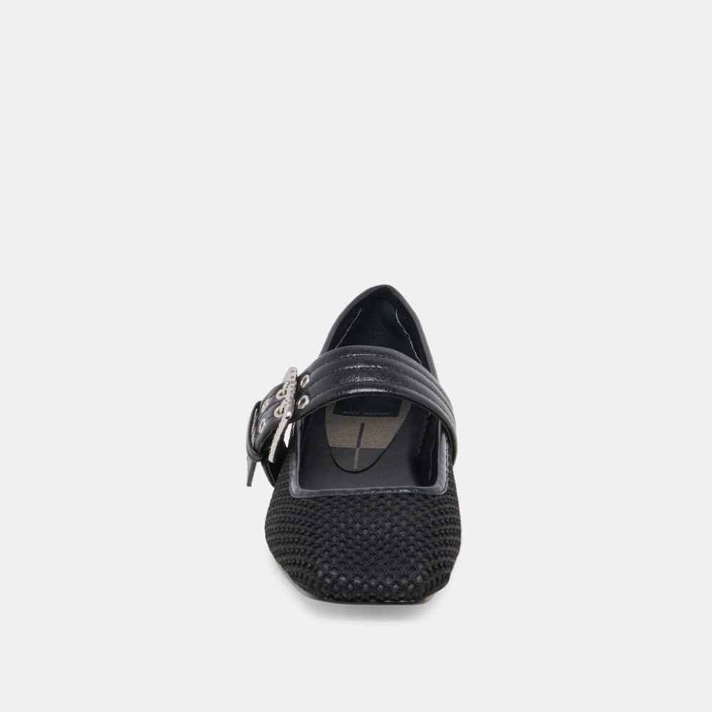 Dolce Vita Arora Ballet Flats Onyx Woven Mesh