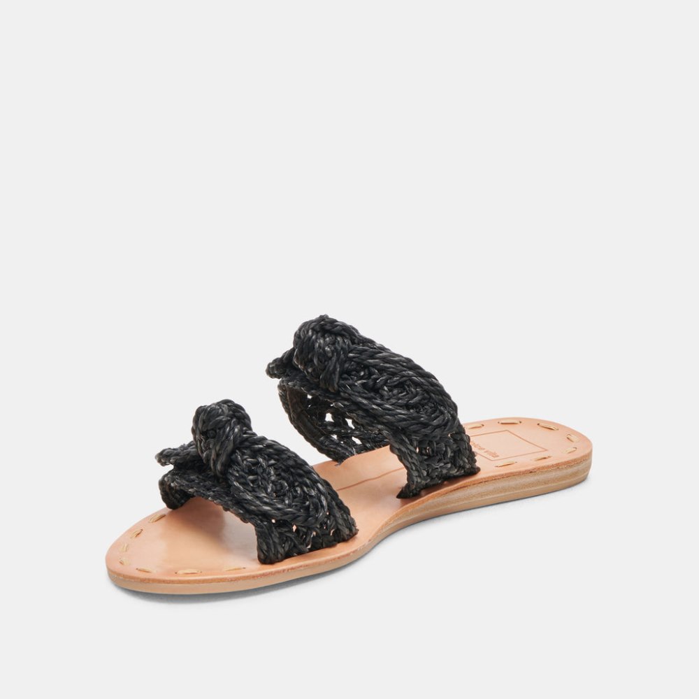 Dolce Vita Dinah Sandals Onyx Raffia
