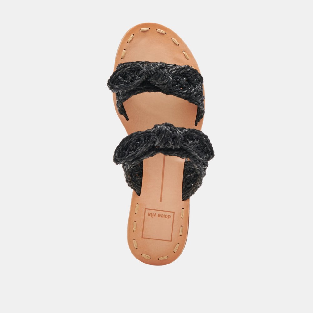 Dolce Vita Dinah Sandals Onyx Raffia