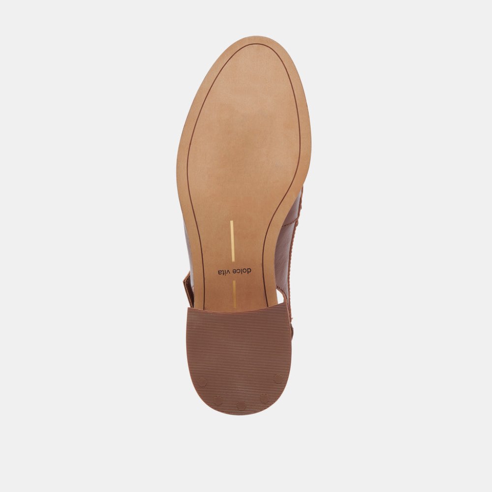 Dolce Vita Hardi Heels Brown Crinkle Patent