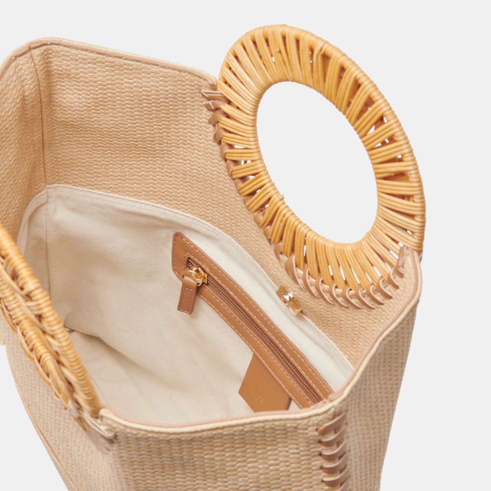 Dolce Vita Lilah Clutch Natural Embossed Faux Leather