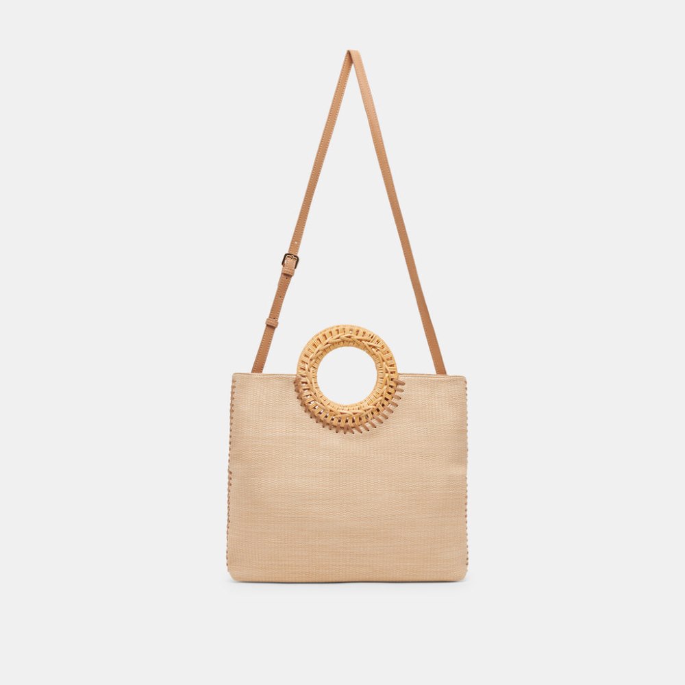 Dolce Vita Lilah Clutch Natural Embossed Faux Leather