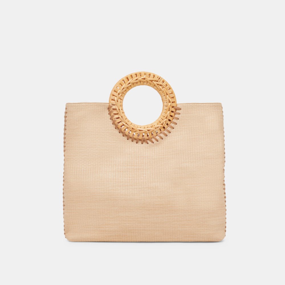 Dolce Vita Lilah Clutch Natural Embossed Faux Leather