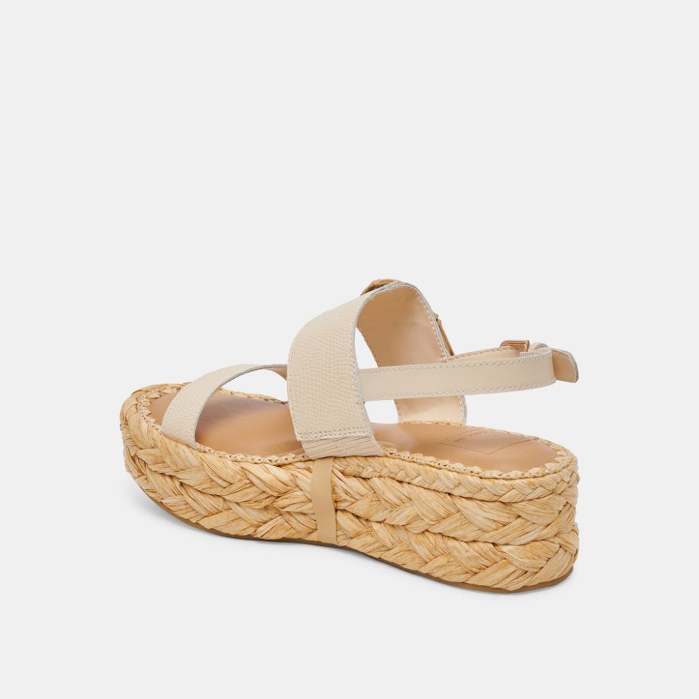 Dolce Vita Chera Sandals Bone Embossed Leather