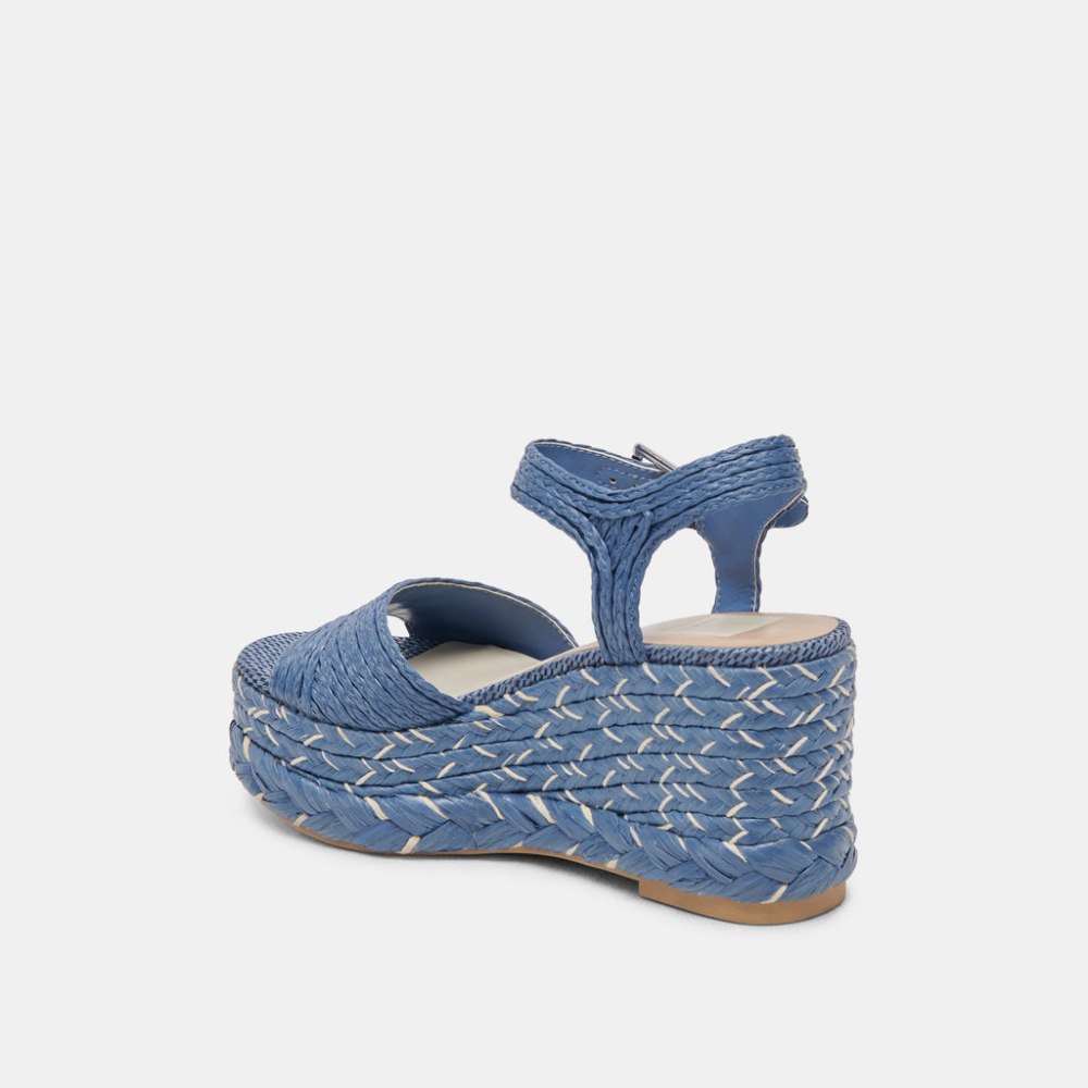 Dolce Vita Tiago Wedges Blue Raffia