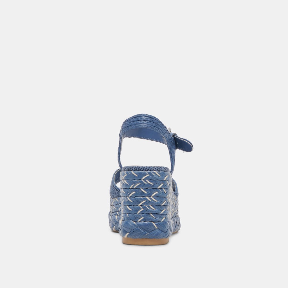 Dolce Vita Tiago Wedges Blue Raffia