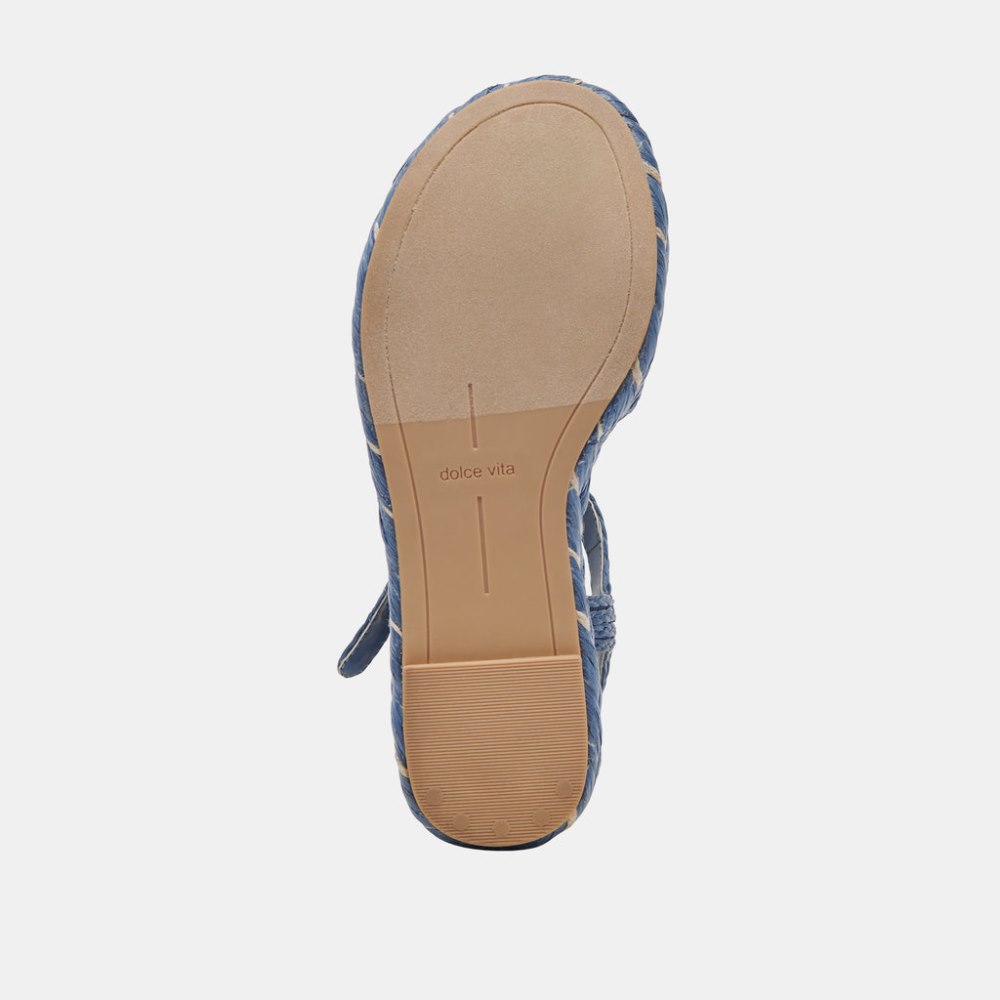 Dolce Vita Tiago Wedges Blue Raffia