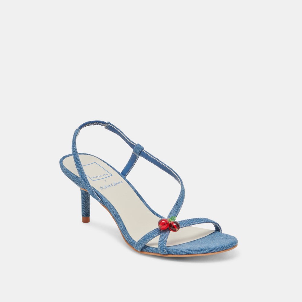 Dolce Vita Cerise Heels Blue Denim
