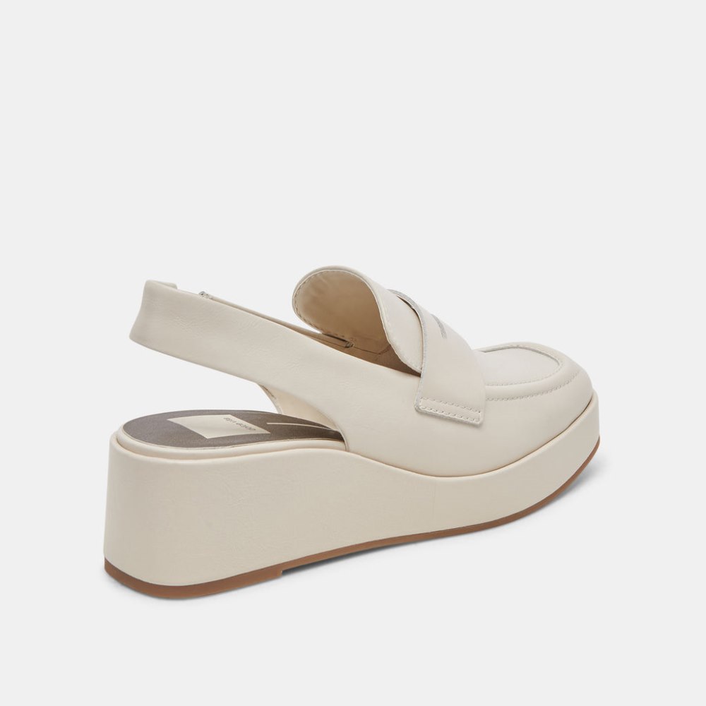 Dolce Vita Nada Loafers Ivory Crinkle Patent