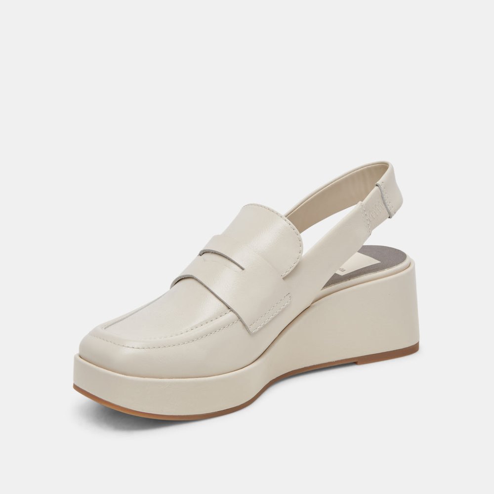 Dolce Vita Nada Loafers Ivory Crinkle Patent