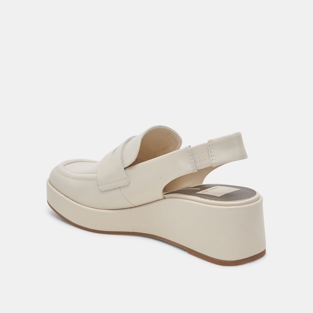Dolce Vita Nada Loafers Ivory Crinkle Patent