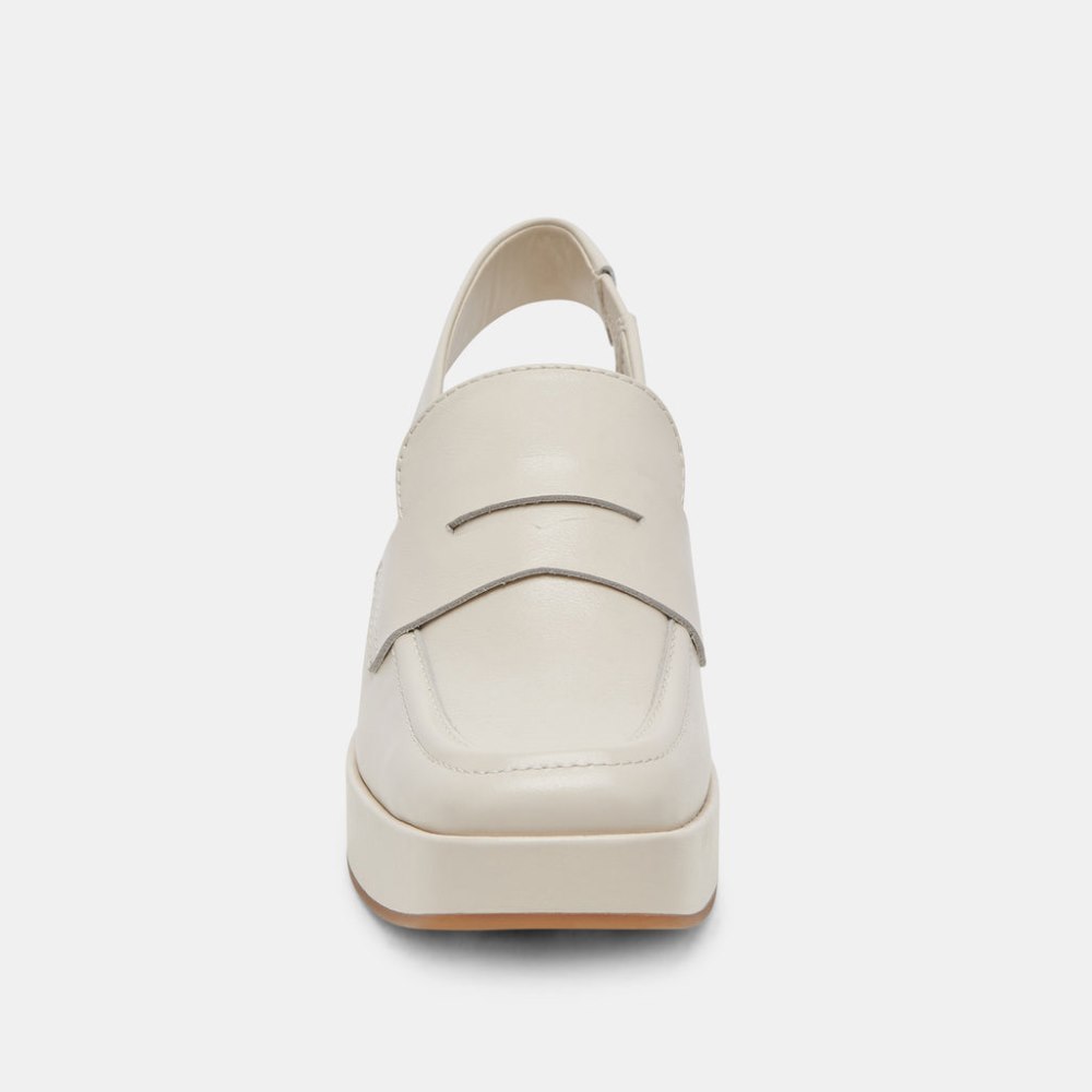 Dolce Vita Nada Loafers Ivory Crinkle Patent