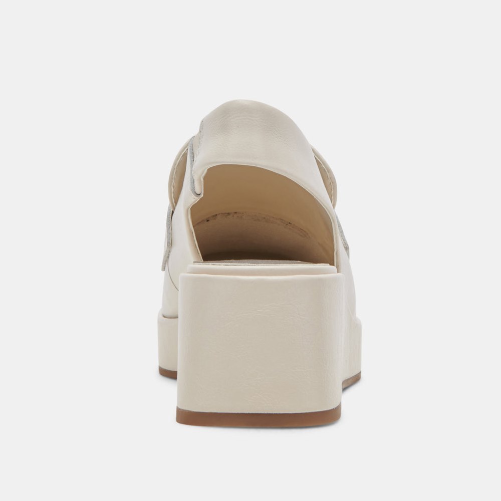 Dolce Vita Nada Loafers Ivory Crinkle Patent
