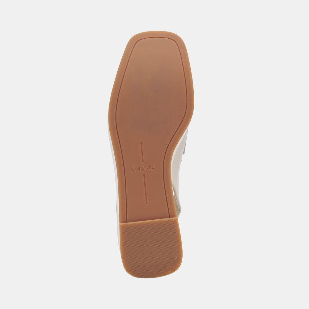 Dolce Vita Nada Loafers Ivory Crinkle Patent