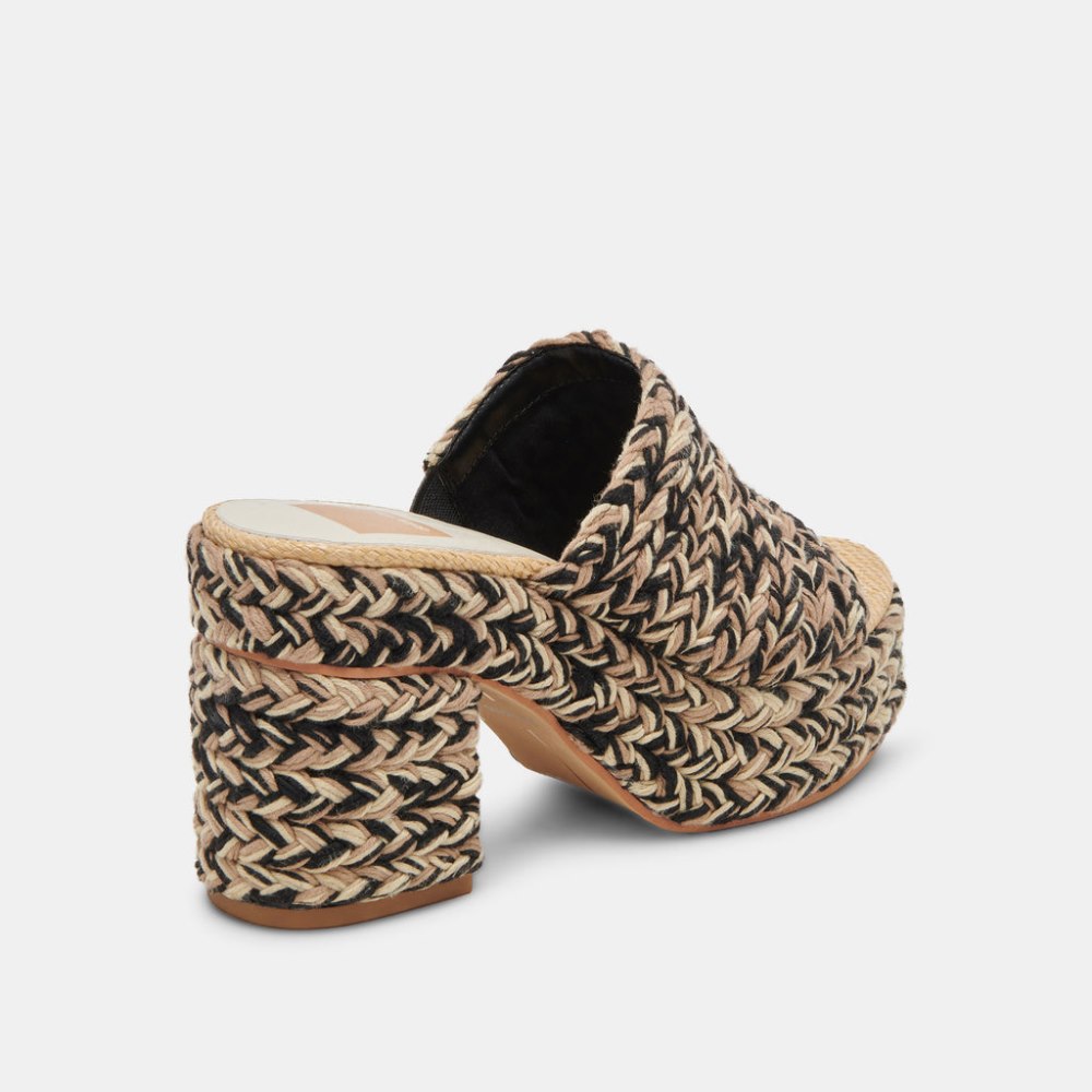 Dolce Vita Lady Heels Black Multi Woven