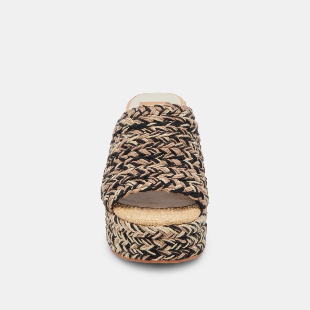 Dolce Vita Lady Heels Black Multi Woven