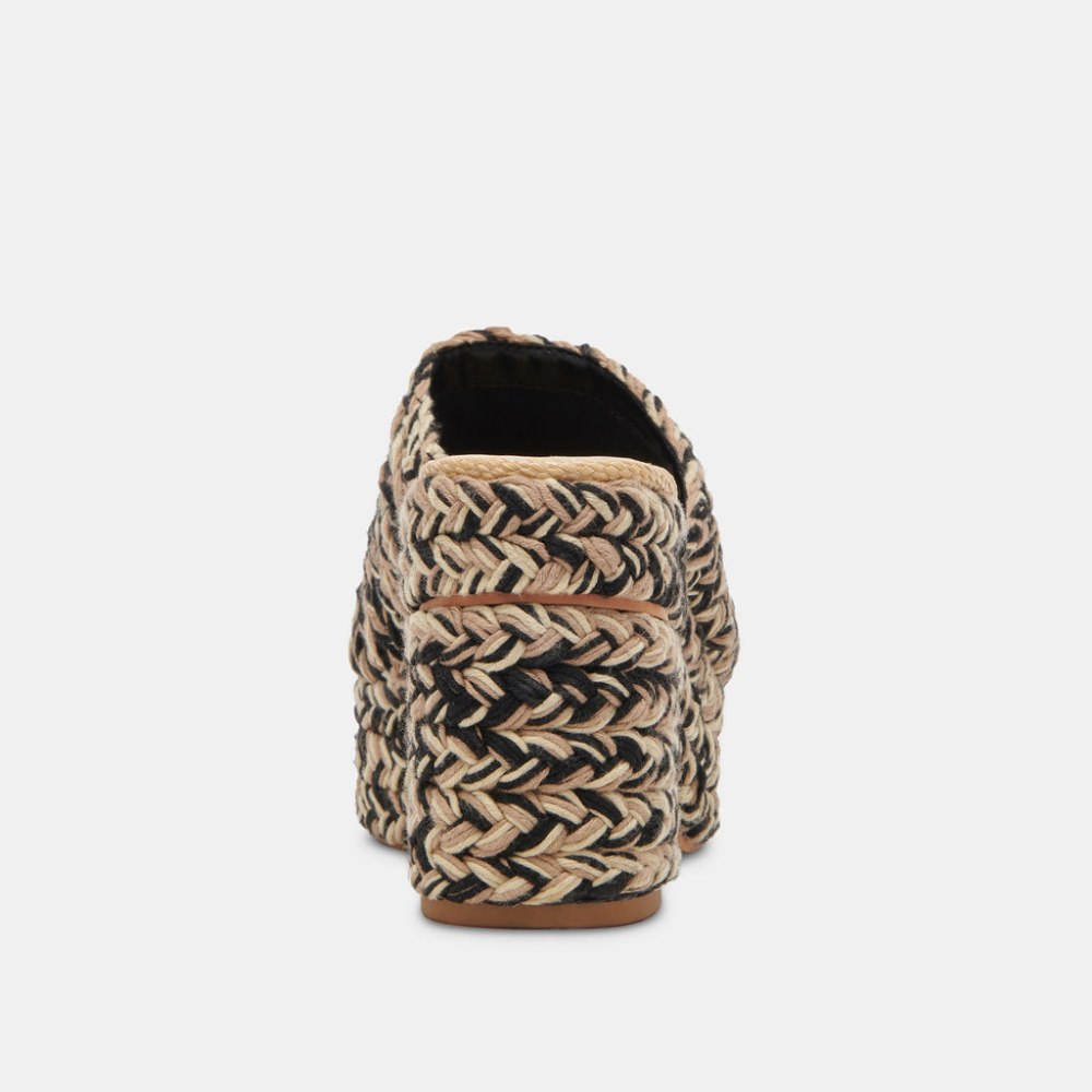 Dolce Vita Lady Heels Black Multi Woven