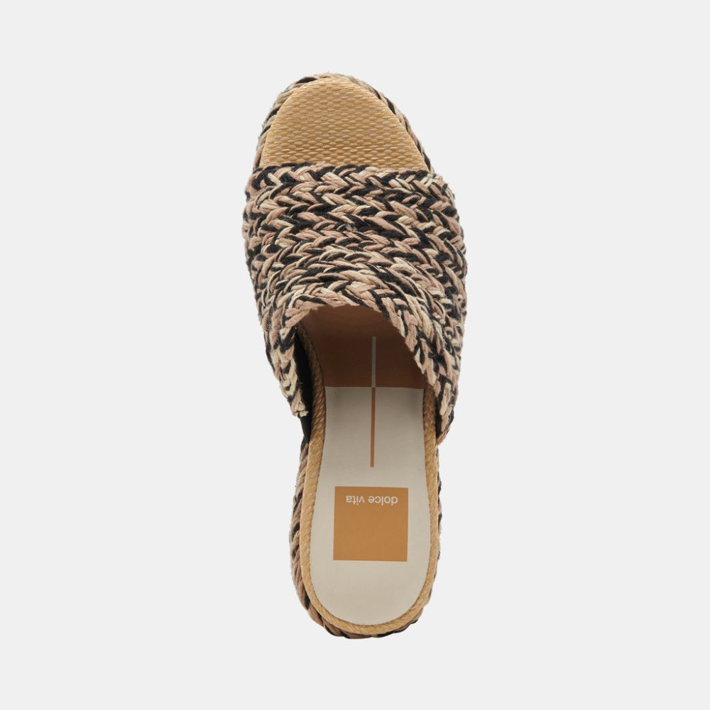 Dolce Vita Lady Heels Black Multi Woven