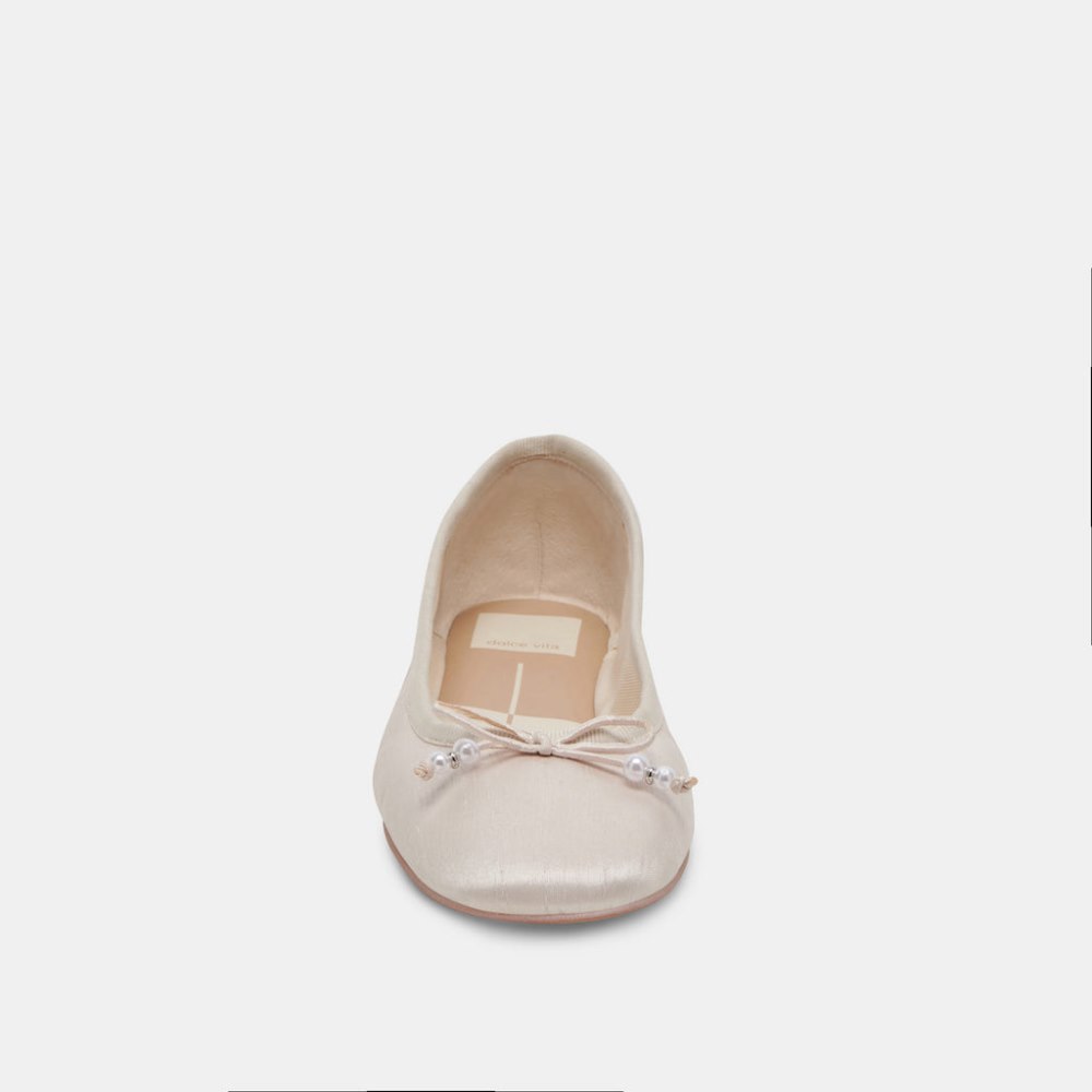 Dolce Vita Cacy Pearl Ballet Flats Vanilla Pearls