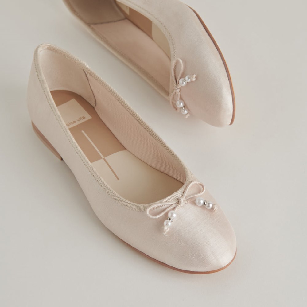 Dolce Vita Cacy Pearl Ballet Flats Vanilla Pearls