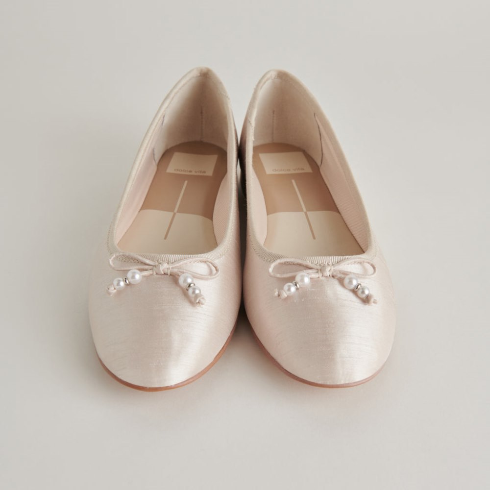 Dolce Vita Cacy Pearl Ballet Flats Vanilla Pearls