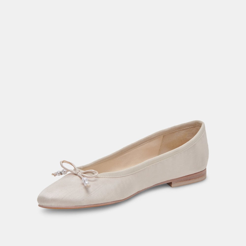 Dolce Vita Cacy Pearl Ballet Flats Vanilla Pearls