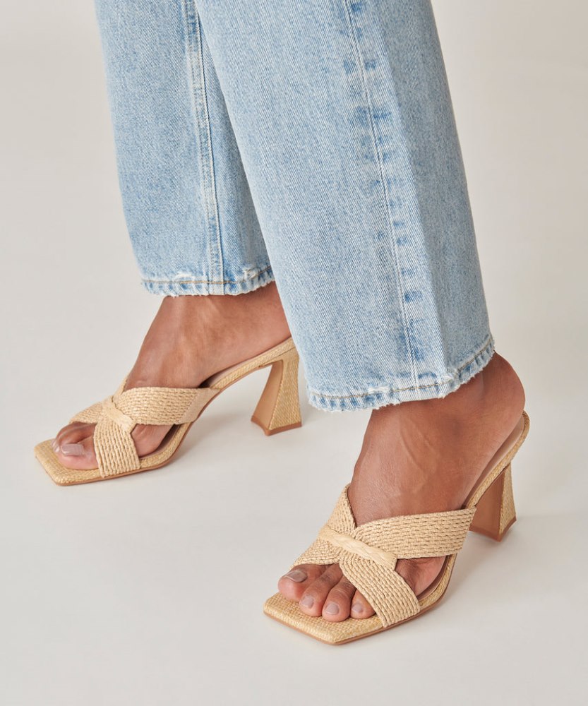 Dolce Vita Nitro Heels Lt Natural Raffia
